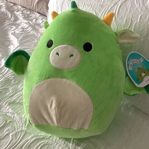 Squishmallow Dexter Dragon 16” Green Plush Toy Kellytoy Collectible New W Tags